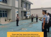 Upaya Menjaga Disiplin Dan Layanan,Kasi Kamtib Lapas Narkotika Rumbai Pimpin Apel Pagi