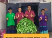 Kegiatan Panen Kangkung Bermanfaat Untuk Pertahanan Pangan Lapas Narkotika Rumbai Bersama Warga Binaan