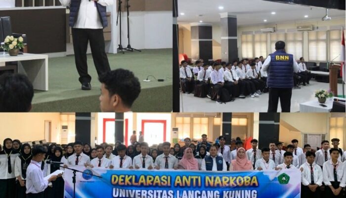 Kepala BNNK Pekanbaru Berikan Kuliah Umum dan Deklarasi Anti Narkoba Bersama Mahasiswa Baru di Universitas Lancang Kuning