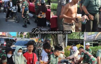 Aksi Humanis Ramadan, Korem 031/Wira Bima Sapa Masyarakat Lewat Berbagi Takjil